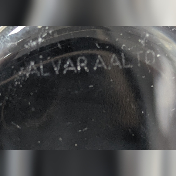 Iittala Alvar Aalto Glass Vase Color Clear 4.5 x 3.5 x 4, Great Condition - Picture 4 of 10